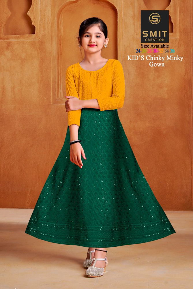 CHINKY MINKY Festive Wear Wholesale Kids Gown Collection